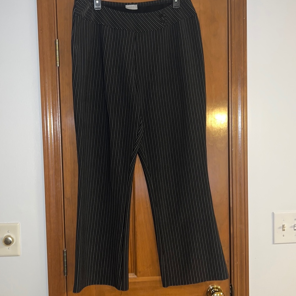 Fashion bug pin stripe pants plus size